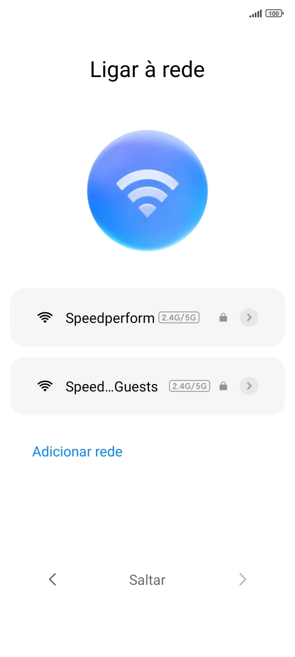 Prima a rede Wi-Fi pretendida.