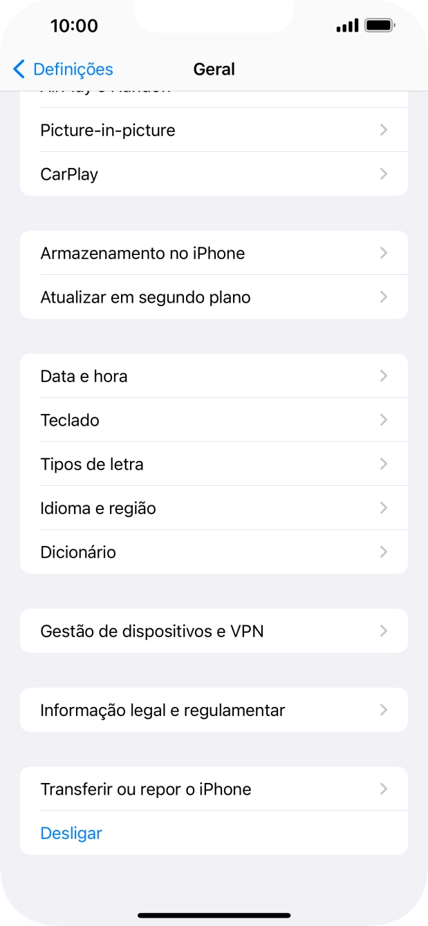 Prima Transferir ou repor o iPhone.