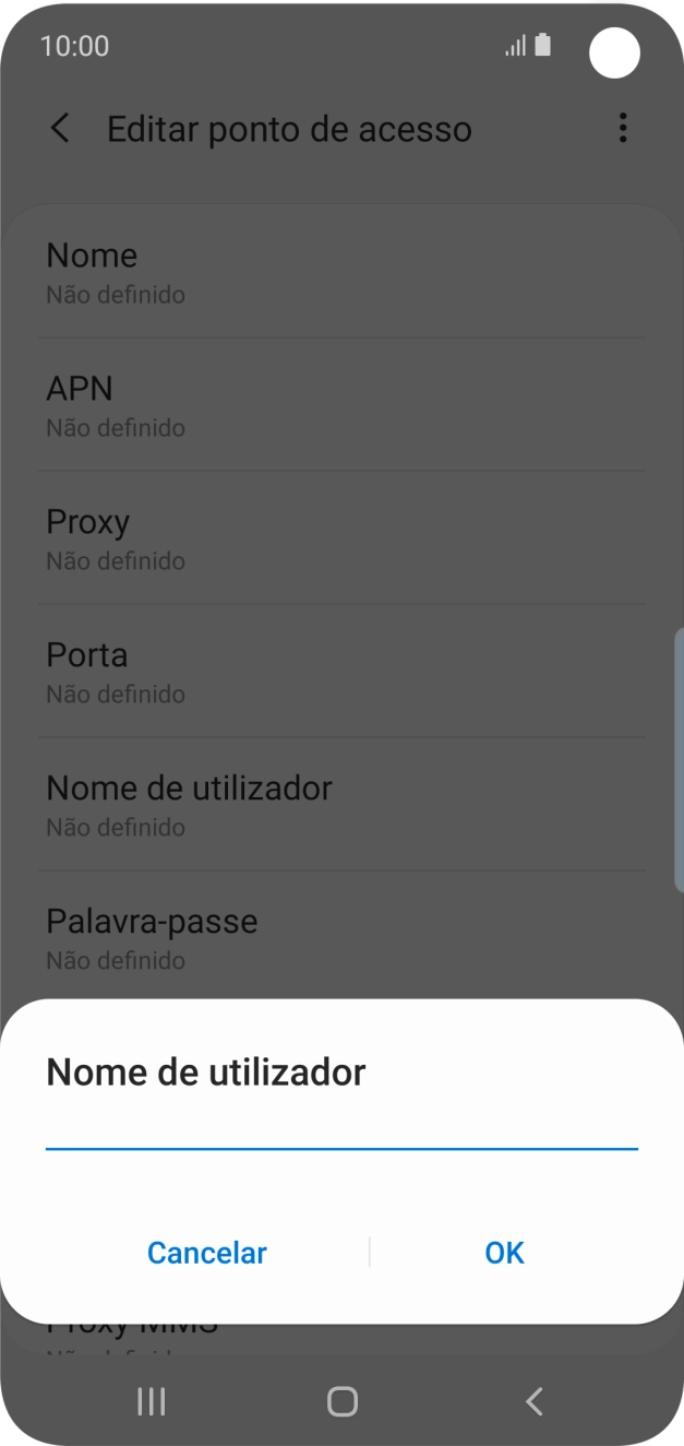 Introduza vodafone e prima OK.
