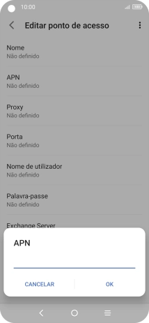 Introduza net2.vodafone.pt e prima OK.