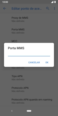 Introduza 80 e prima OK.