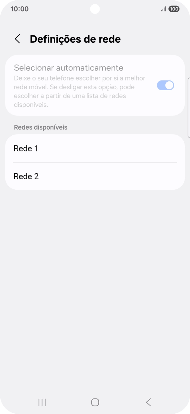 Prima a rede pretendida.