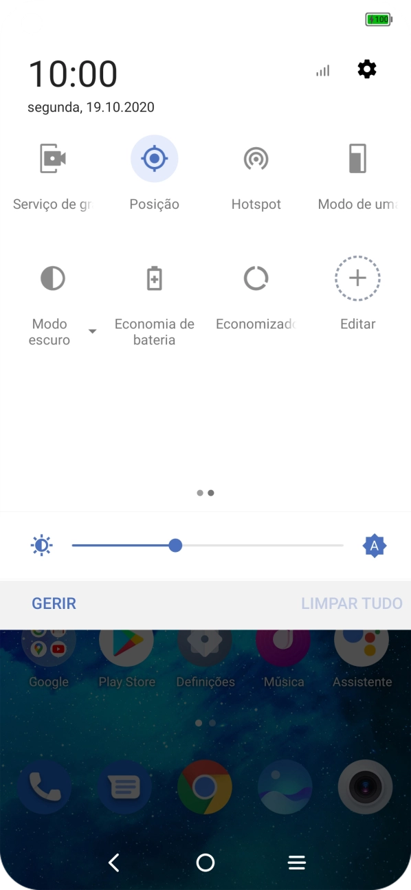 Prima Economia de bateria para ativar a função.