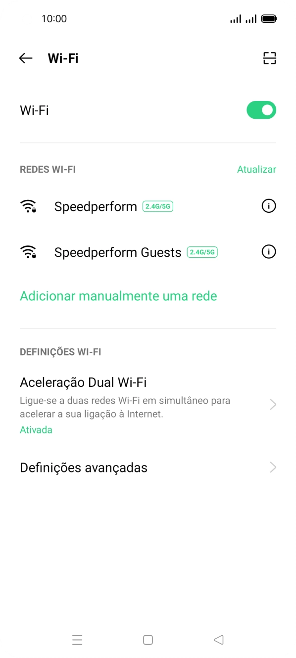 Prima Definições avançadas.