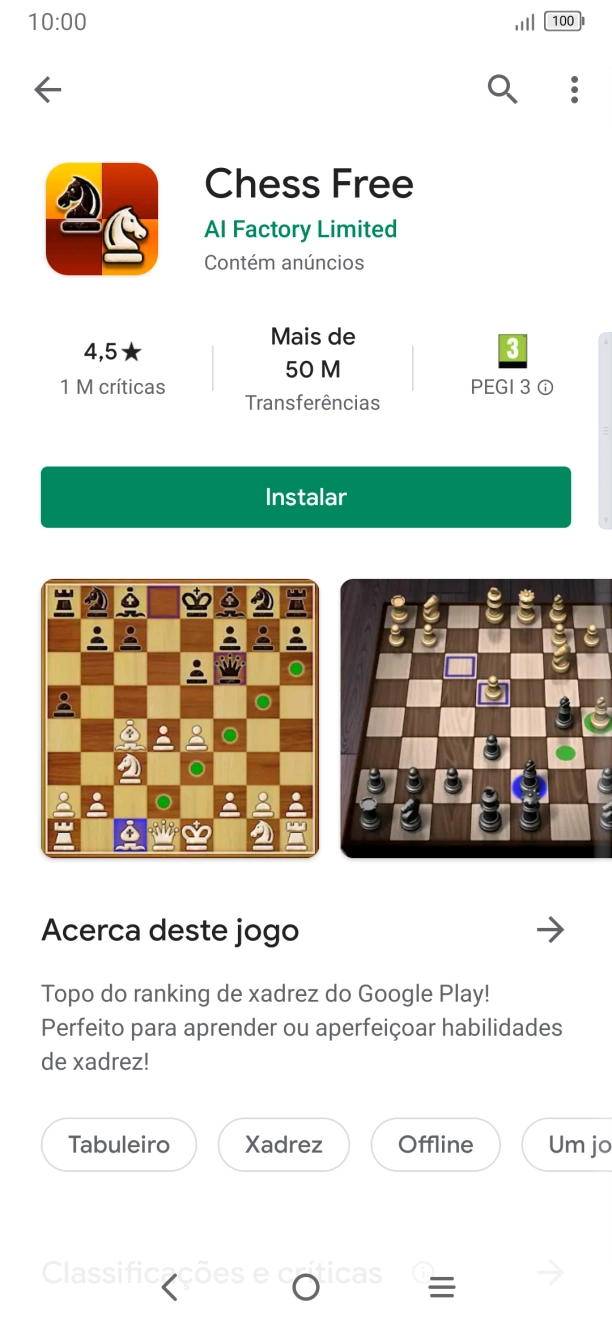 Prima Instalar e siga as indicações no ecrã para instalar a app.