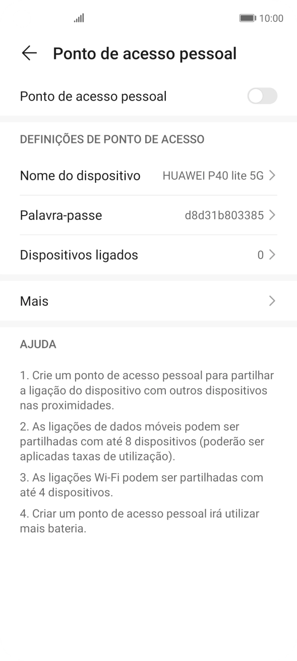 Prima Nome do dispositivo.