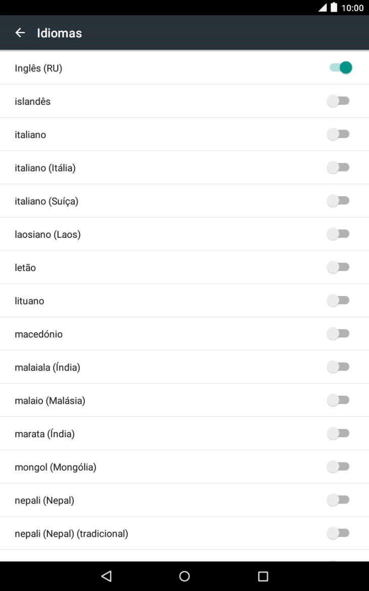 Prima a tecla de retrocesso.