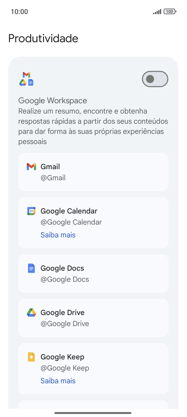 Prima o indicador junto à extensão pretendida para ativar a função.