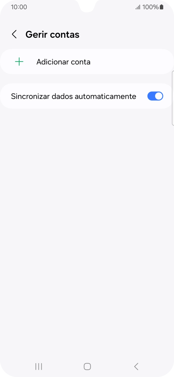 Prima Adicionar conta.