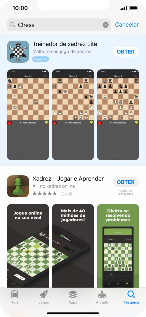 Prima a app pretendida.