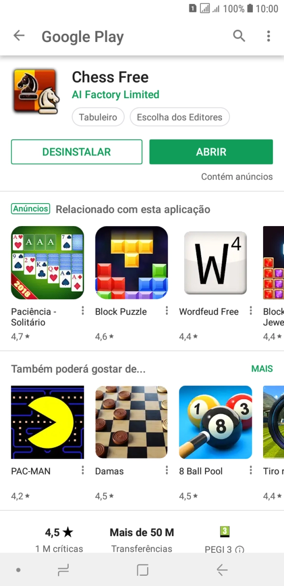 Prima a tecla de início para terminar e voltar ao ecrã inicial.