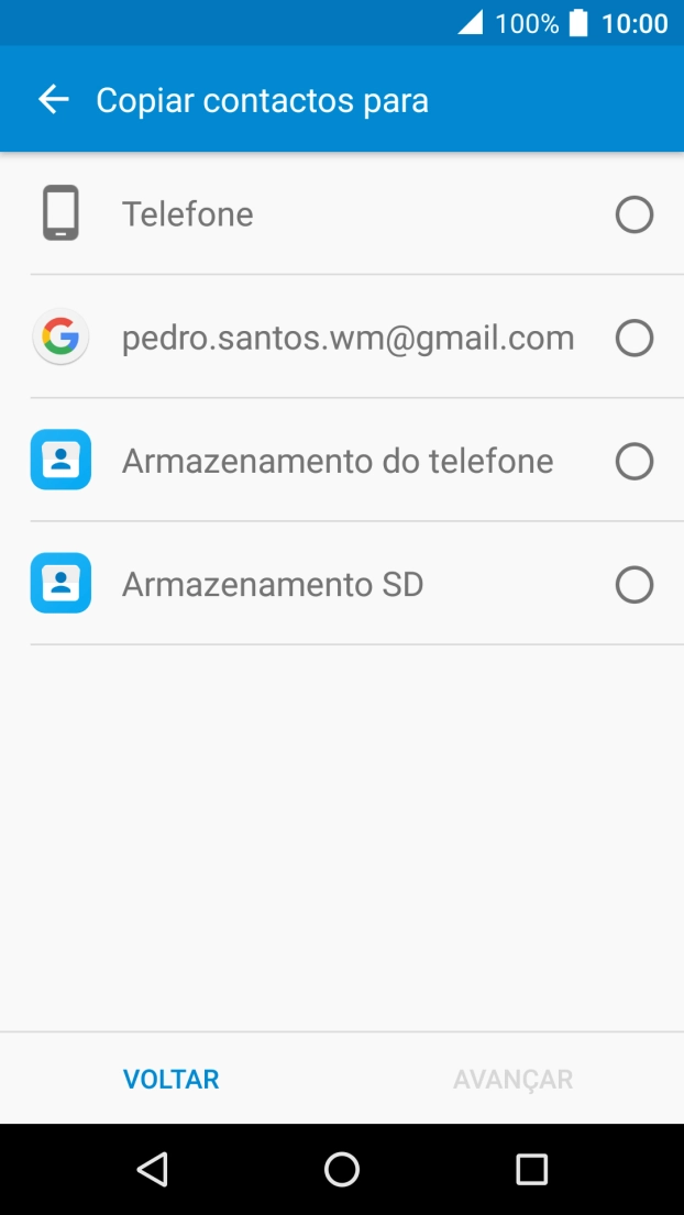 Prima Armazenamento do telefone.
