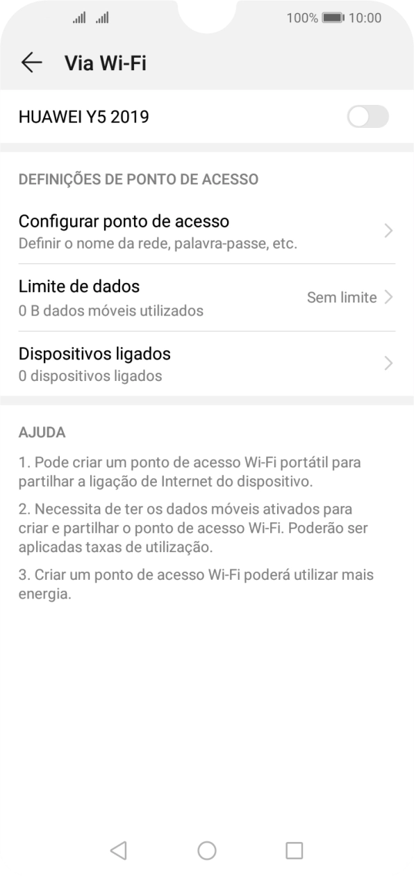Prima Configurar ponto de acesso.