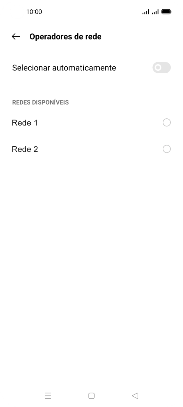 Prima a rede pretendida.