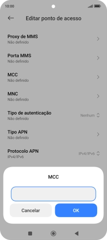 Introduza 268 e prima OK.