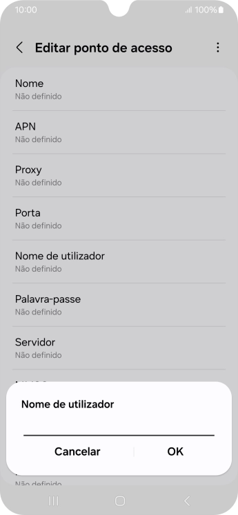 Introduza vodafone e prima OK.