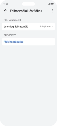 Válaszd a Fiók hozzáadása lehetőséget.
