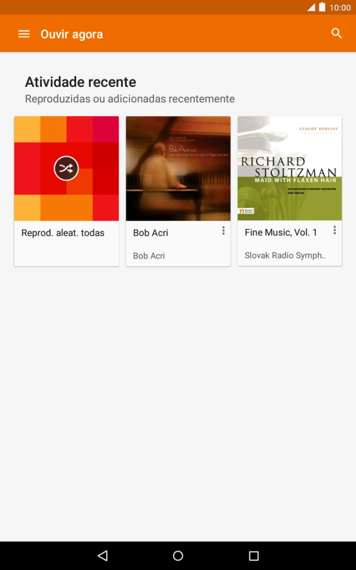 Deslize o dedo sobre o ecrã da esquerda para a direita.