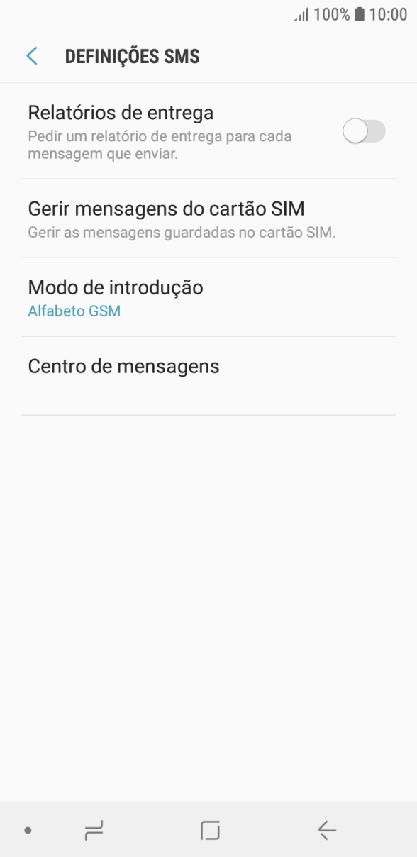 Prima Centro de mensagens.