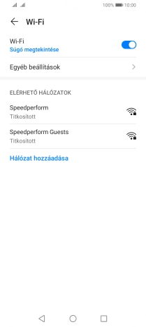 Válaszd ki a kívánt Wi-Fi hálózatot.