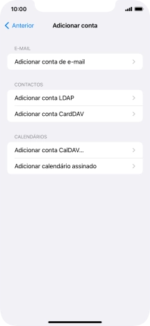 Prima Adicionar conta de e-mail.