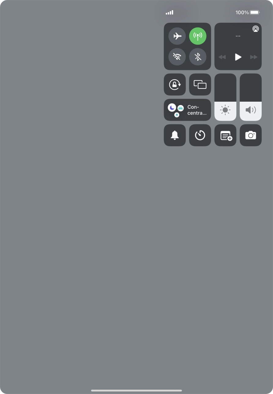 Prima o ícone de modo de voo para ativar ou desativar a função.