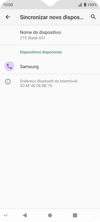 Prima o dispositivo pretendido e siga as indicações no ecrã para emparelhar o dispositivo com o telefone.