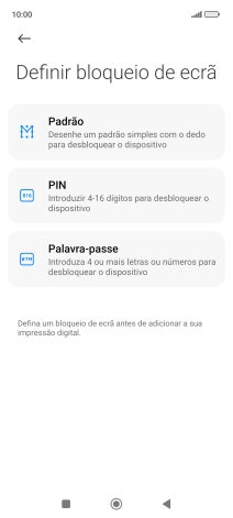 Prima o código de bloqueio do telefone pretendido.