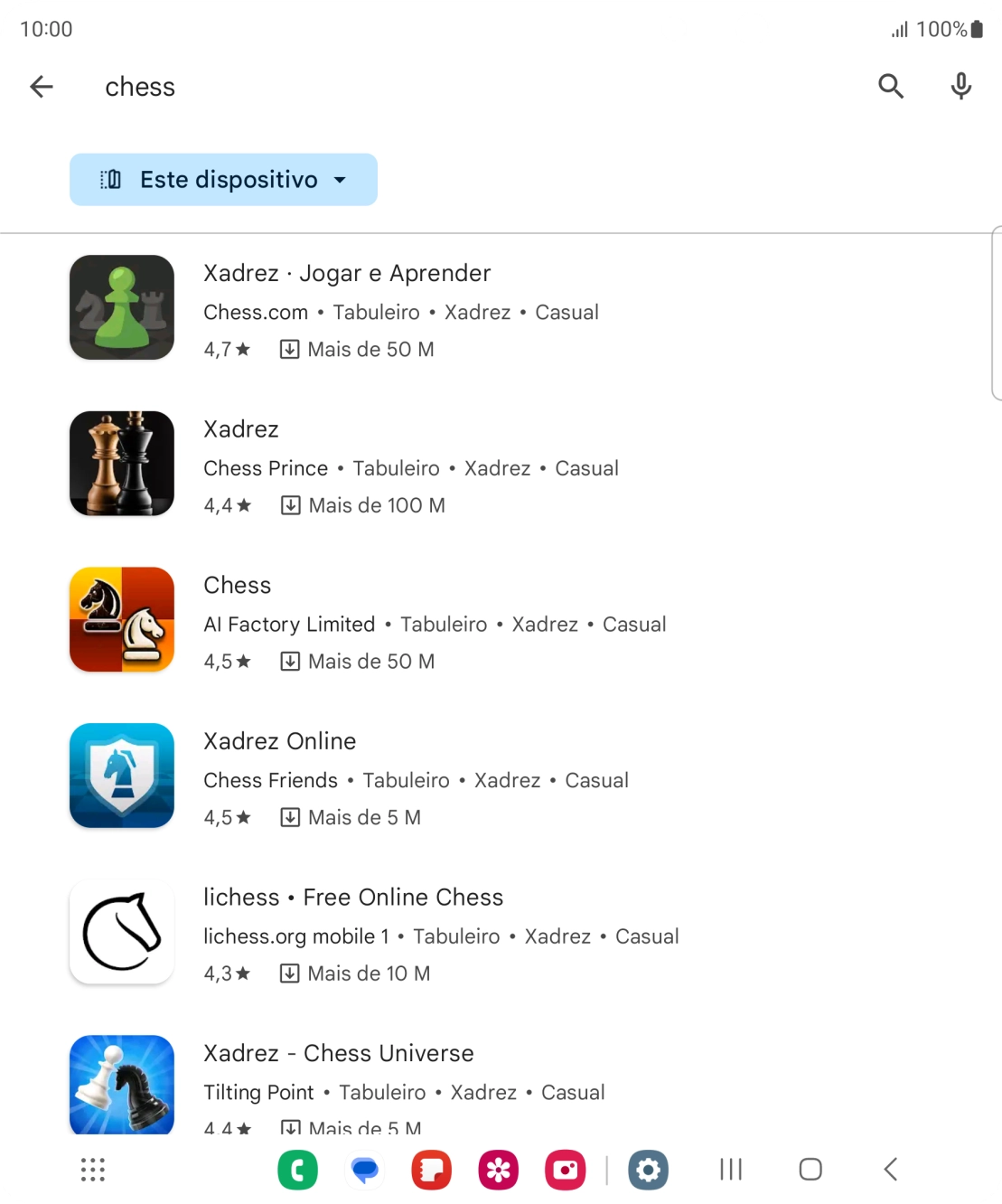 Prima a app pretendida.