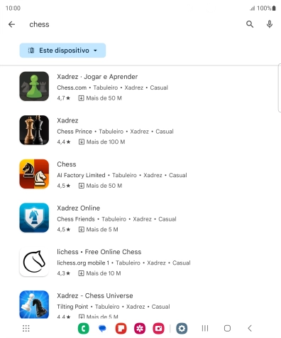 Prima a app pretendida.