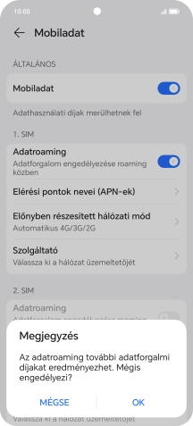Ha bekapcsolod a funkciót, válaszd az OK lehetőséget.