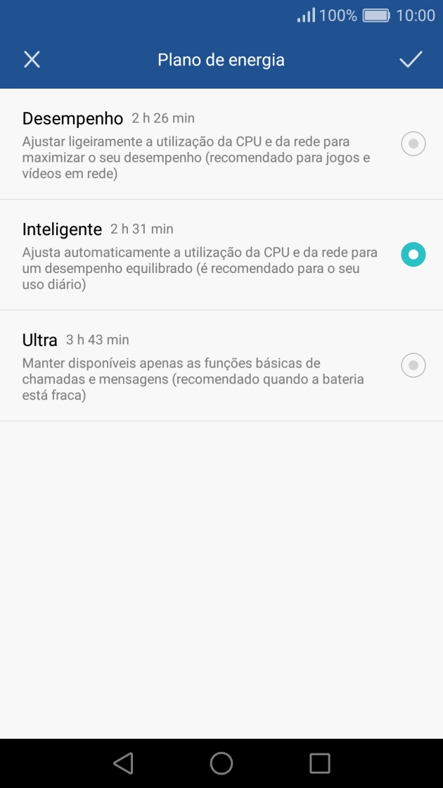 Prima o ícone para aceitar.