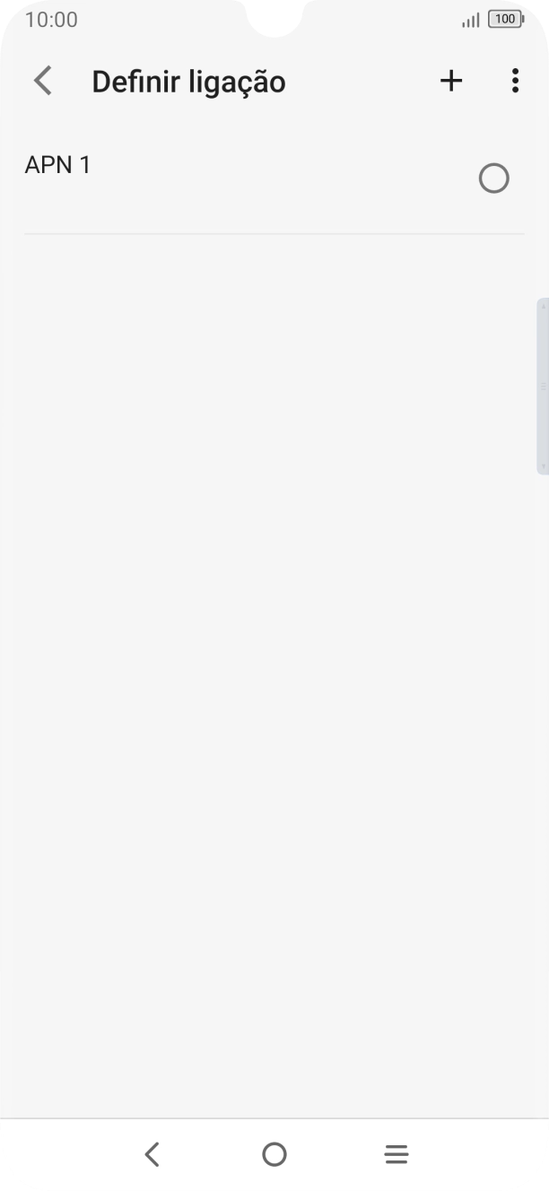 Prima o ícone para adicionar.