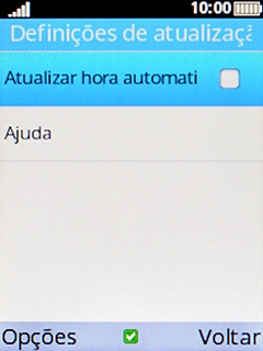 Escolha Atualizar hora automaticamente.