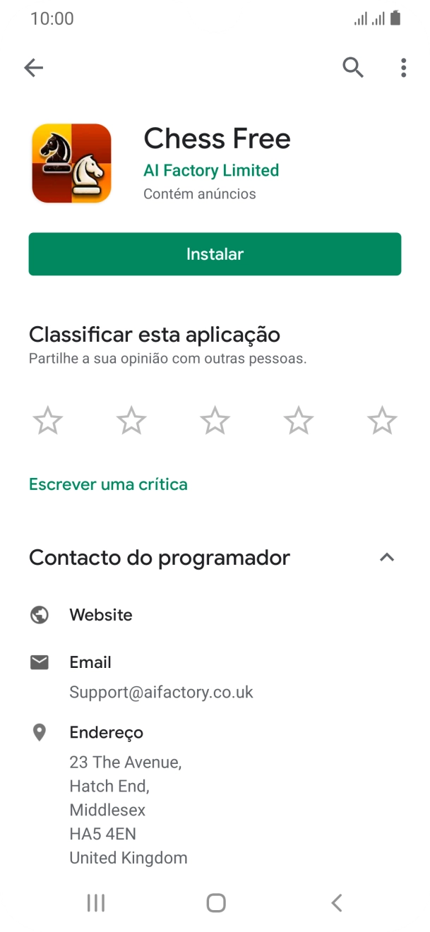 Prima a tecla de início para terminar e voltar ao ecrã inicial.