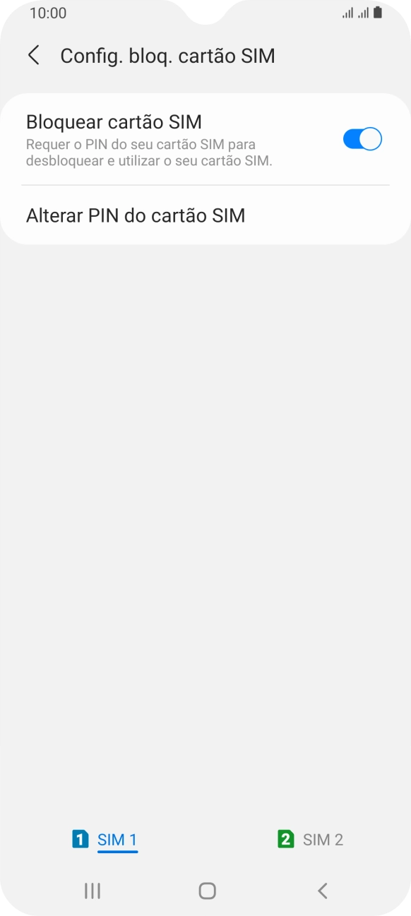 Prima o cartão SIM pretendido.