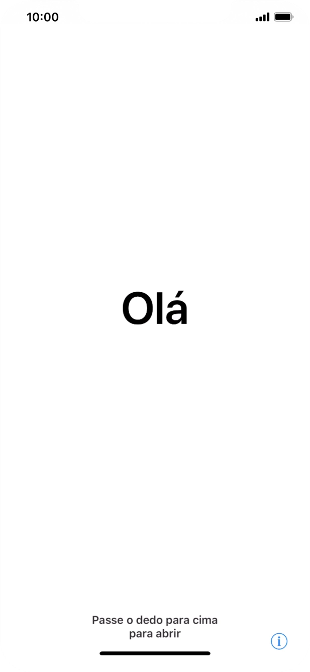 Deslize o dedo para cima a partir da base do ecrã.