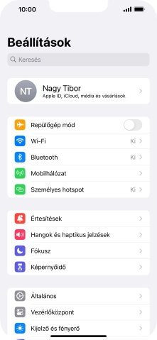 Válaszd a Wi-Fi lehetőséget.