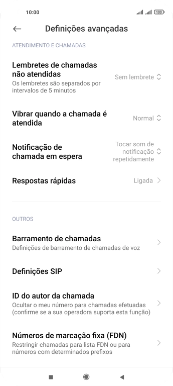 Prima Números de marcação fixa (FDN).