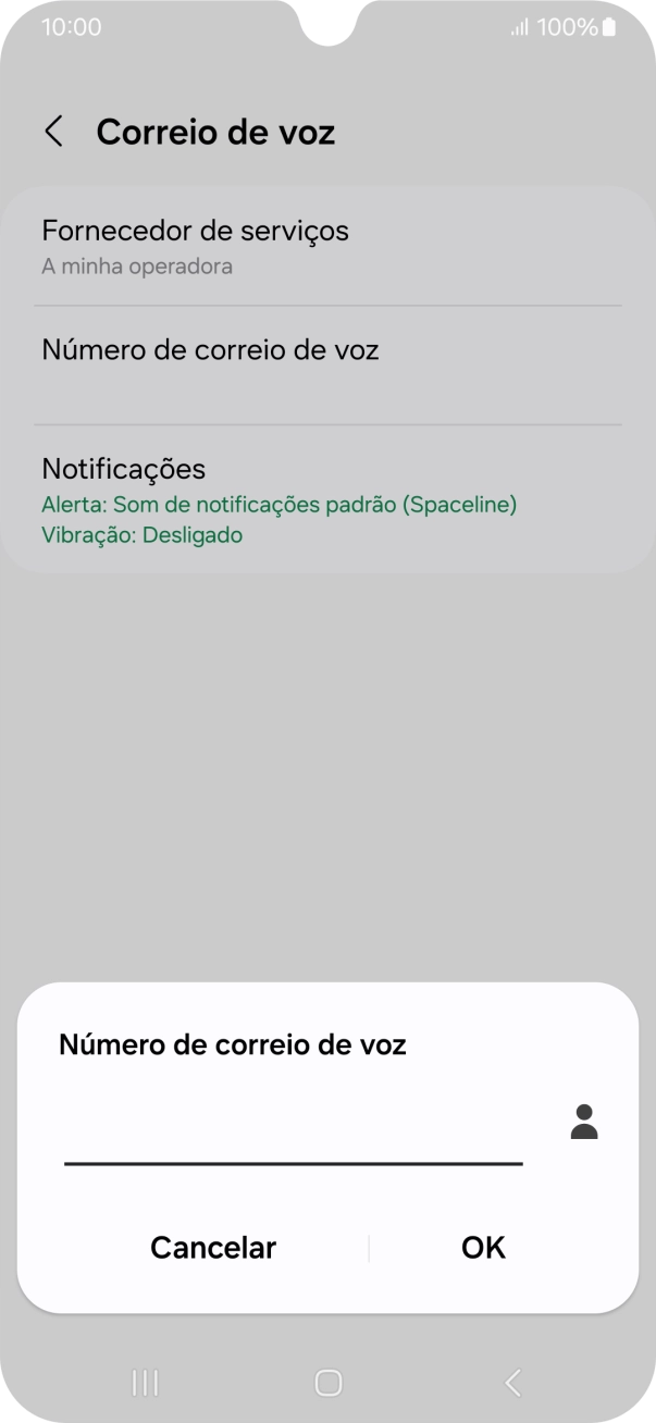 Introduza 123 e prima OK.