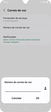 Introduza 123 e prima OK.