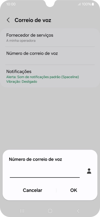 Introduza 123 e prima OK.