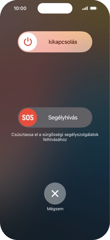Kattints a kikapcsolás ikonra, és húzd az ikont jobbra.