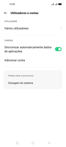 Prima Adicionar conta.