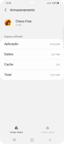 Prima a tecla de início para terminar e voltar ao ecrã inicial.