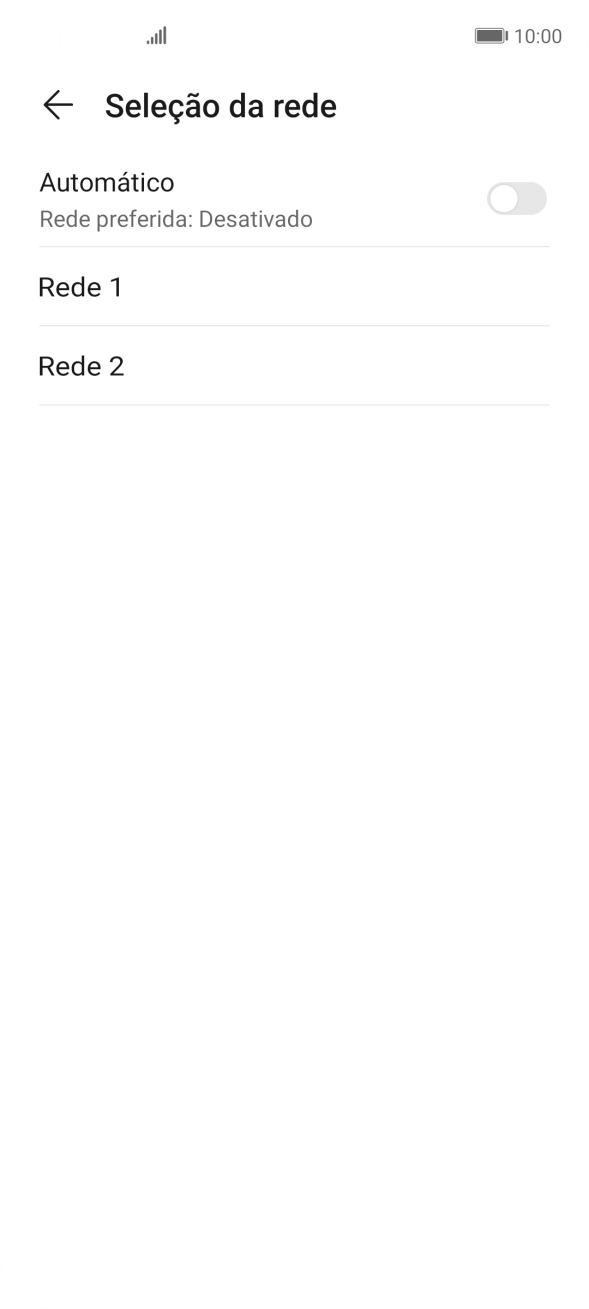 Prima a rede pretendida.