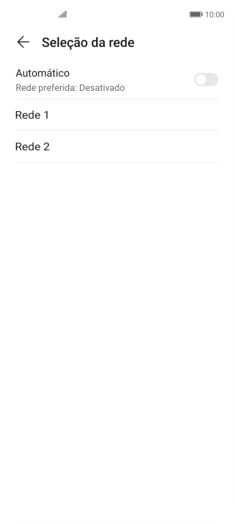 Prima a rede pretendida.