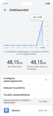 Válaszd a Hálózati hozzáférés lehetőséget.