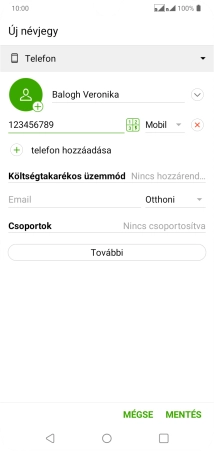 Válaszd a MENTÉS lehetőséget.