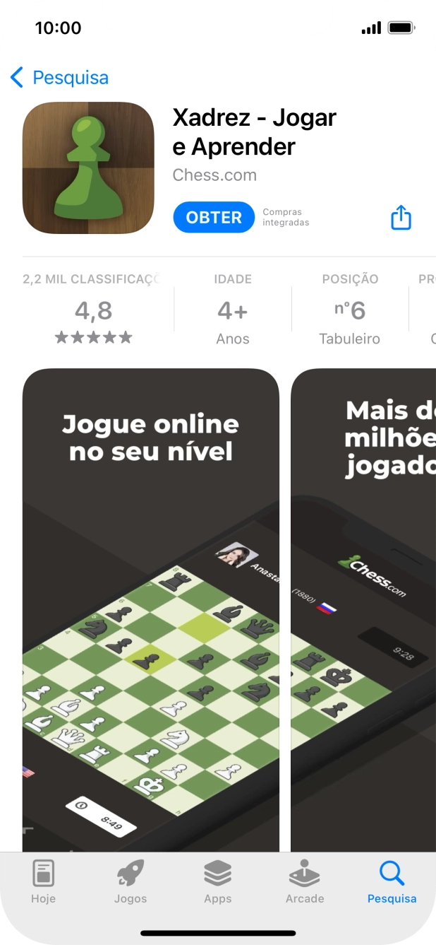 Prima OBTER e siga as indicações no ecrã para instalar a app.